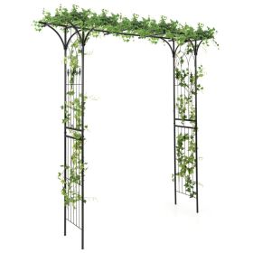 81 Inch Garden Arbor Metal Archway for Climbing Plants 81 Inch Garden Arbor Metal Archway for Climbing Plants
